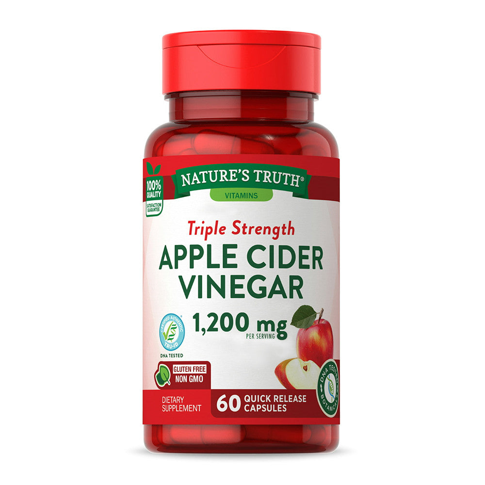 Natures Truth Triple Strength Apple Cider Vinegar Capsules, 60 Ea
